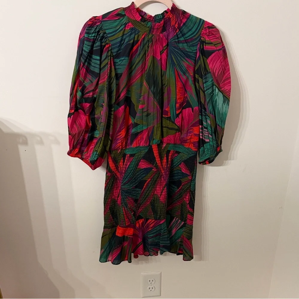 FARM Rio Midnight Leaves Mini Dress size M NWT